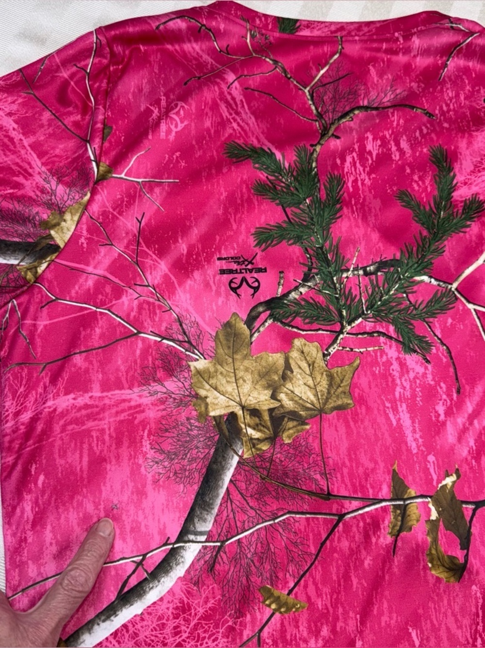 Realtree Pink Camo Performance Tee Shirt Women’s Plus Size 1X 16W Outdoors - Picture 10 of 13